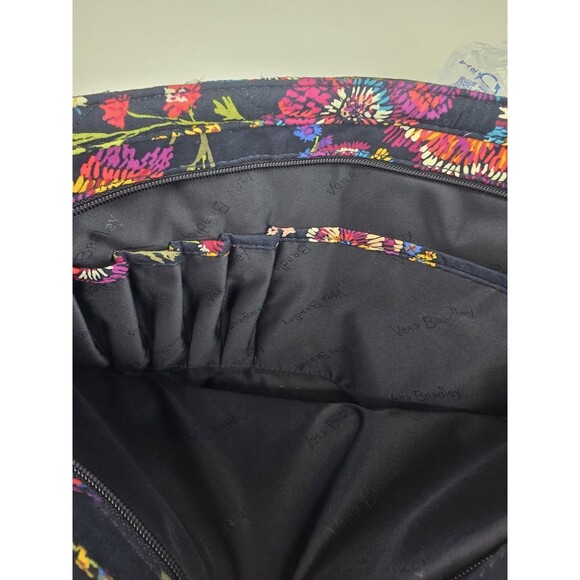 Vera Bradley Essential Messenger or Computer Bag of Midnight Wildflowers - Picture 10 of 13